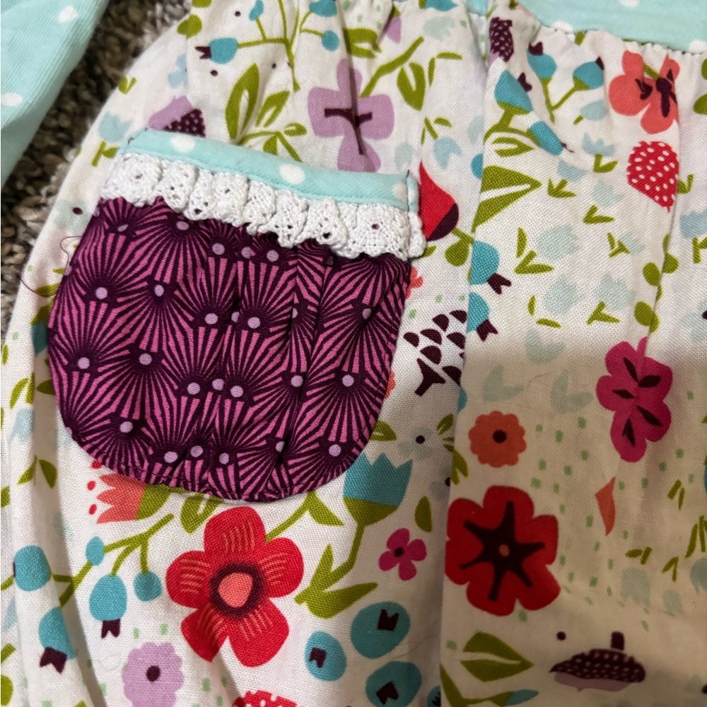 Floral Kids Bodysuit with Purple Accents - Picture 3 of 5